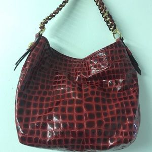 Antonio Melani Red Patent Leather Shoulder Bag